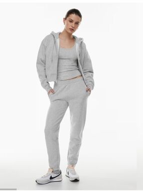Aritzia Cozy Fleece New Perfect Sweatpants In Heather Chrome